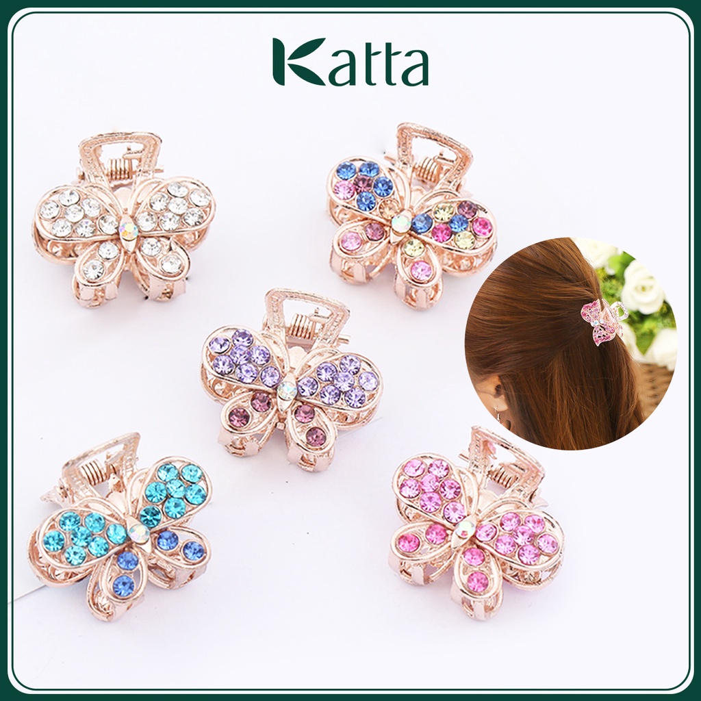 Kẹp tóc tóc nửa đầuphong cách Hàn Quốc thiết kế đính đá nhẹ nhàng, xinh xắn, nhiều kiểu dáng - Katta - KTPK326