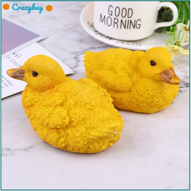 Cr 1 Cặp Mô Hình Chú Vịt Bằng Nhựa Resin Thủ Công Tinh Tế Trang Trí Sân Vườn Ngoài Trời