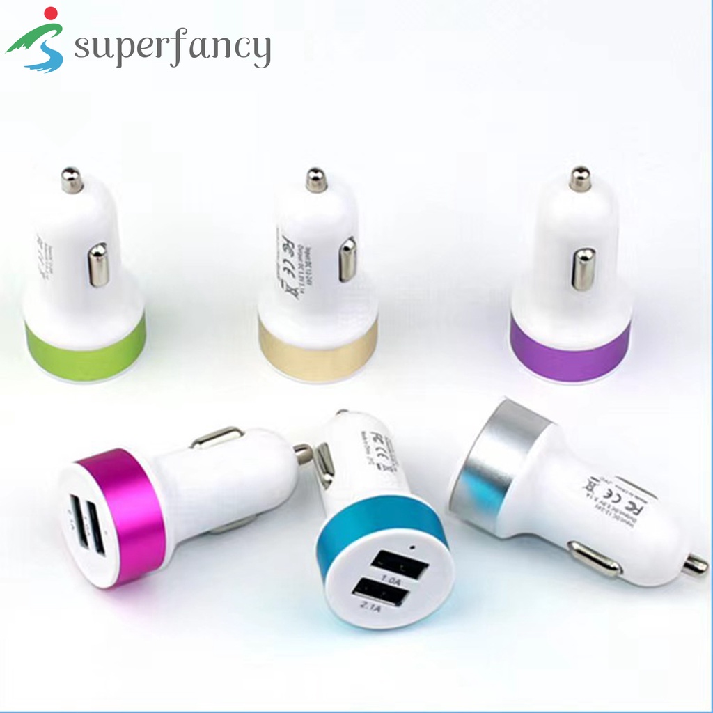 Tẩu Sạc Nhanh Cổng USB Kép Bảo Vệ Quá Dòng Lâu Trôi Cho Tất Cả Các Loại Điện Thoại