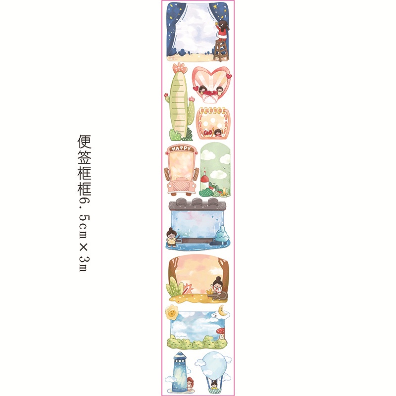 Băng Keo Washi Hình Nhân Vật Dễ Thương Trang Trí Sổ Tay