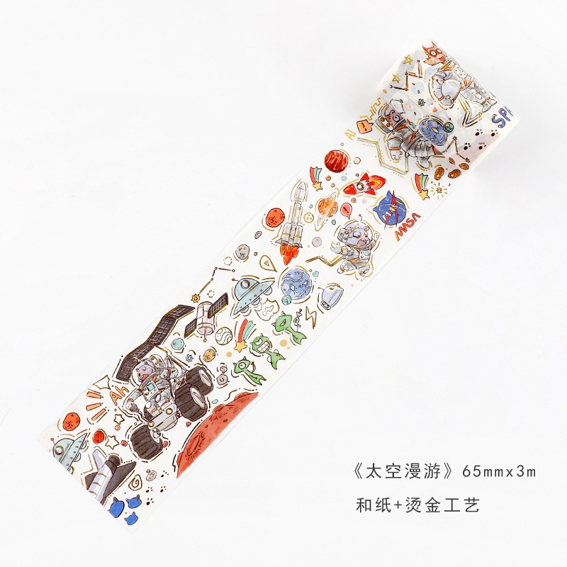 Băng Keo Giấy Họa Tiết Động Vật Rhapsody Dễ Thương Dùng Trang Trí Sổ Tay DIY