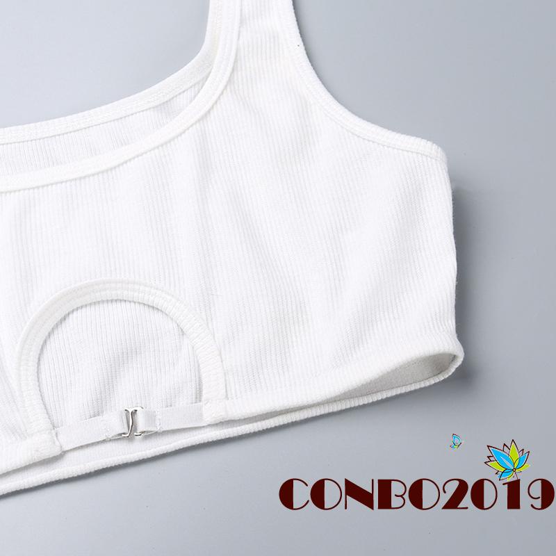 Hgm Áo Hai Dây Cổ Chữ U Màu Trơn Ôm Dáng Mùa Hè Cho Nữ Đi Tiệc Câu Lạc Bộ