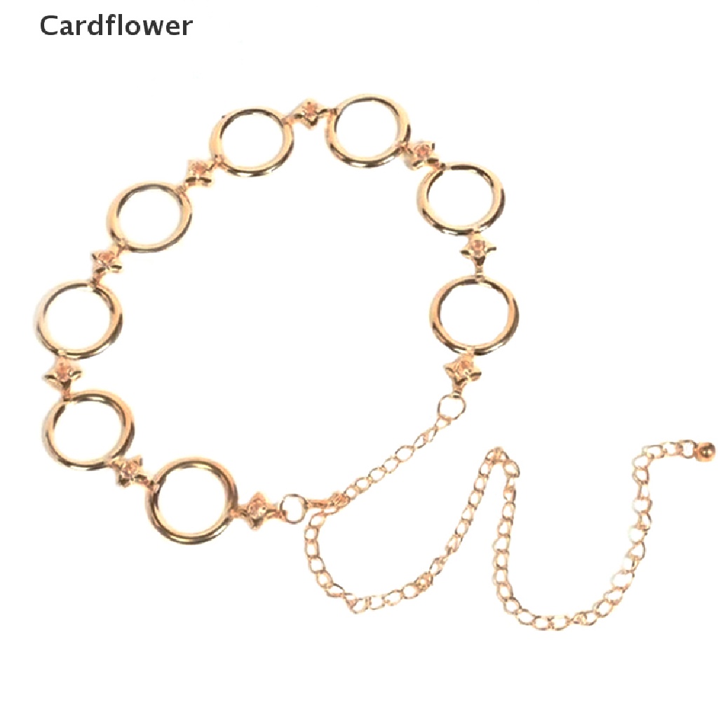 < Cardflower > Thắt Lưng Dây Xích Bằng Kim Loại Vàng Thời Trang Tiệc Cưới Dành Cho Nữ