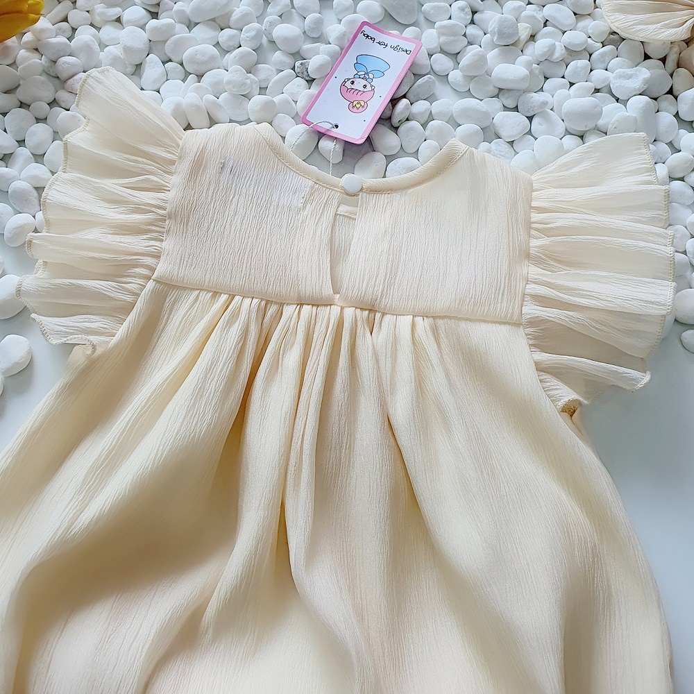 Set bodysuit cho bé kèm nơ MINTSCLOSET Mint's Closet body tay cánh tiên đính nơ cho bé gái sơ sinh 1 2 tuổi - BS6117