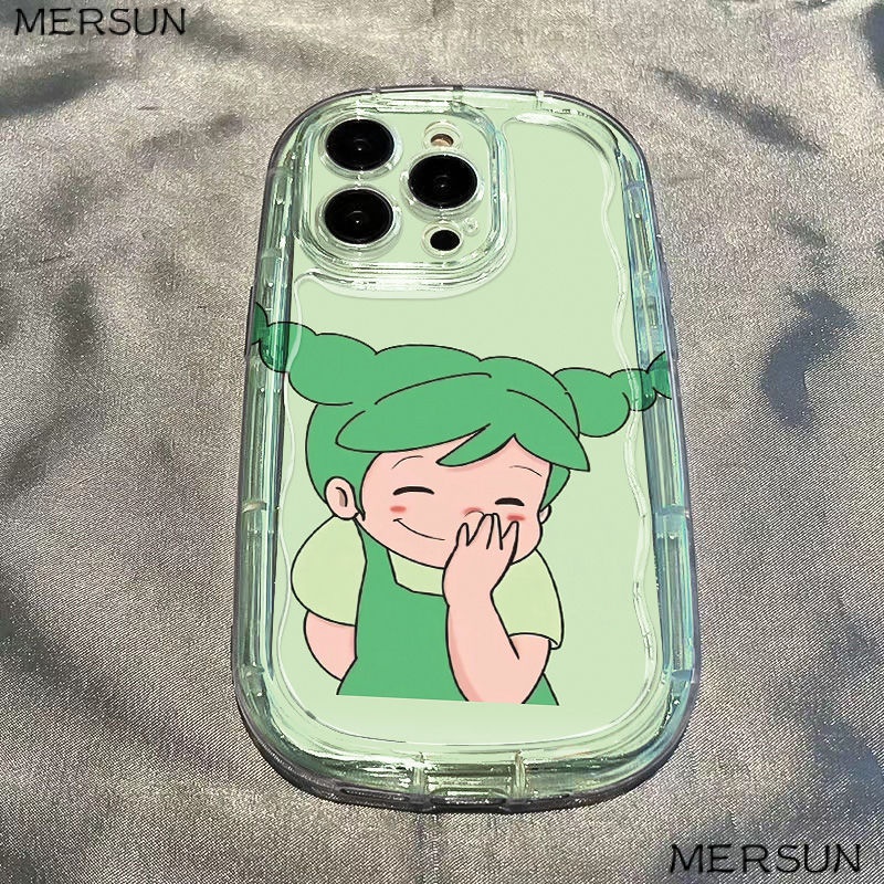 ✅Ốp Điện Thoại Mềm Trong Suốt Chống Sốc Hình Bé Gái Cho Iphone 8p 13iPhone14 Cute 12s / xr11promax Apple 7 0SAB