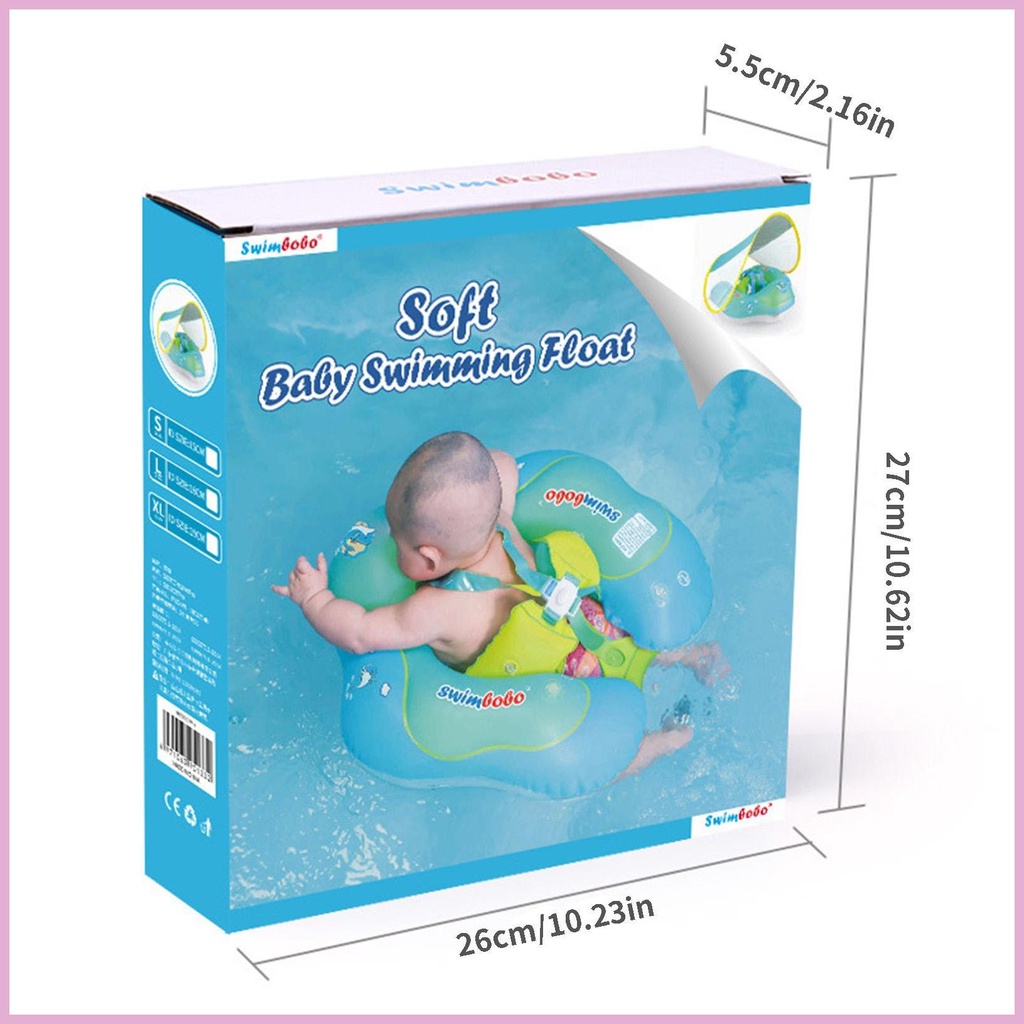 Phao Bơi Bơm Hơi Hình Chiếc Thuyền Có Mái Hiên Tháo Rời Được Dành Cho Bé Sơ Sinh