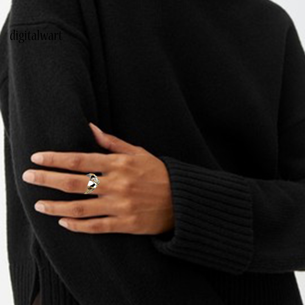 Kỹ Thuật Số| Nhẫn Hở Miệng Cá Dát Khảm Đá Nghệ Thuật Làm Quà Tặng Cho Unisex