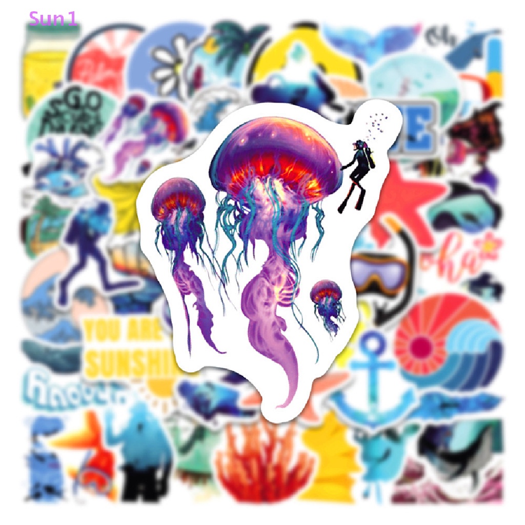 Bộ 50 Miếng Dán Chống Nước Dùng Cho Ván Trượt / Điện Thoại