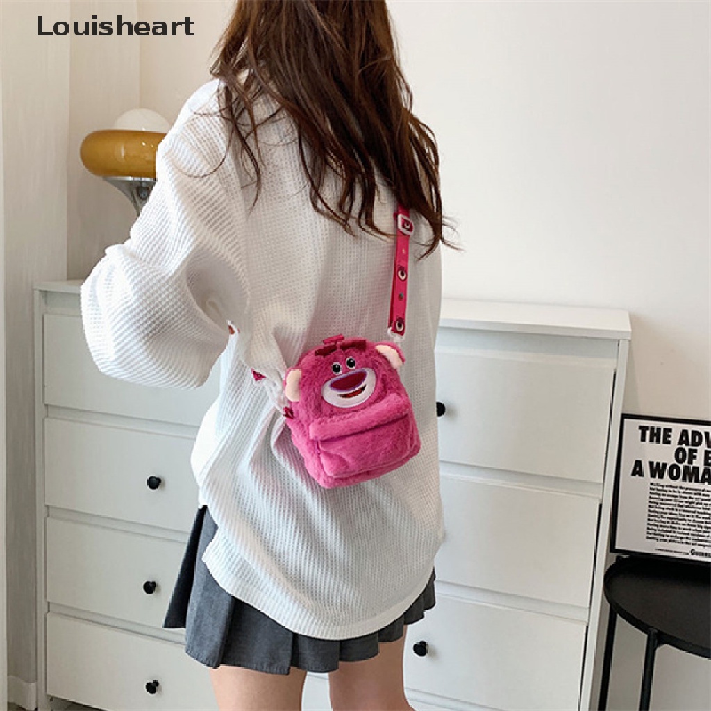 Túi Đeo Chéo Louisheart Phủ Lông Họa Tiết Hoạt Hình Dễ Thương Cho Nữ