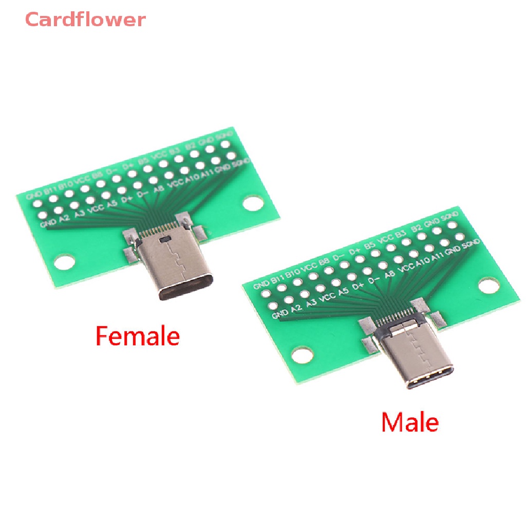Bảng Mạch Thử Nghiệm PCB 24 + 2P USB 3.1 Type-C Đầu Đực 2.54mm Mới