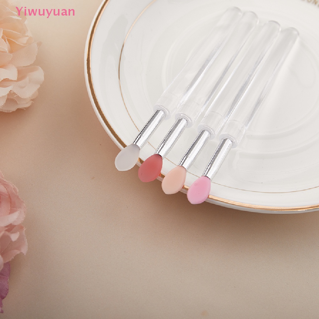 <Yiwuyuan> 1/5pcs Portable Lip Gloss Applicator al Silicone Lip Brushes New