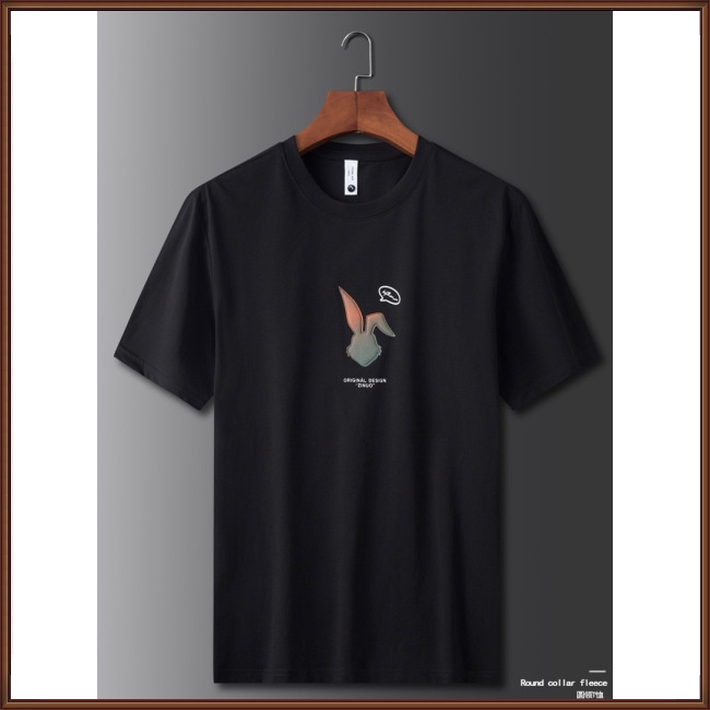 Áo Thun Tay Ngắn Cổ Tròn In Họa Tiết Thỏ Hoạt Hình Thời Trang Mùa Hè Cho Nam