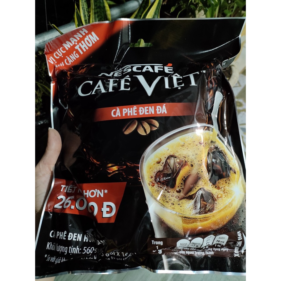 Cà phê Việt đen đá - Nescafe Việt bịch  Date New 2023