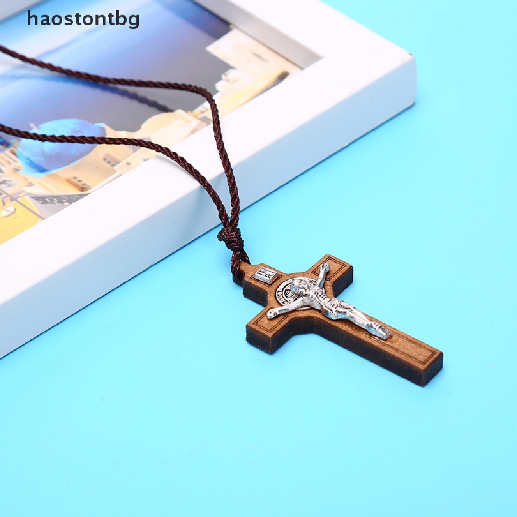 Vòng cổ Mặt Gỗ Hình Thánh Giá Phong Cách Retro