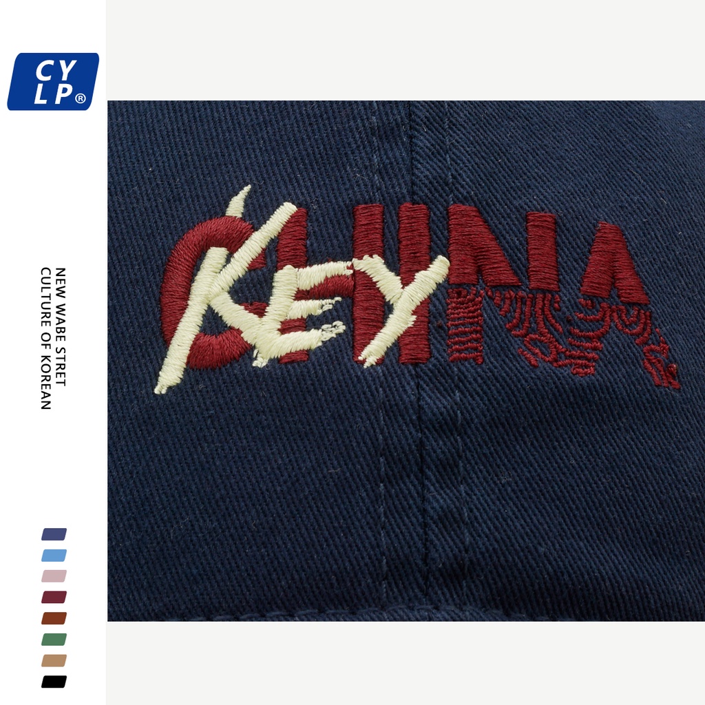 Mũ Lưỡi Trai Thêu Chữ Phối Màu Tương Phản Thời Trang Mùa Hè Hàn Quốc Cho Cặp Đôi