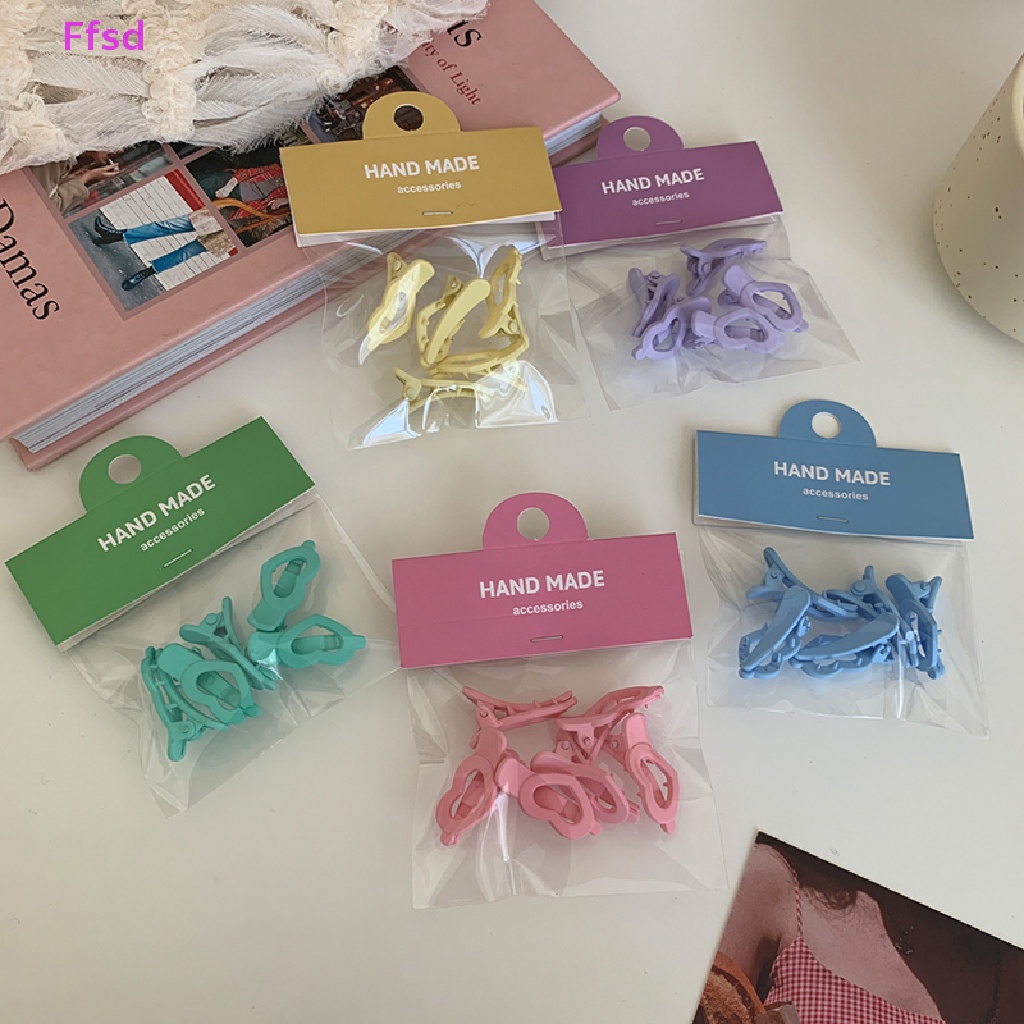 {Ffsd} Set 5 Kẹp Tóc Càng Cua Hình Trái Tim Phong Cách Hawaii Hàn Quốc Dành Cho Nữ Trẻ Em