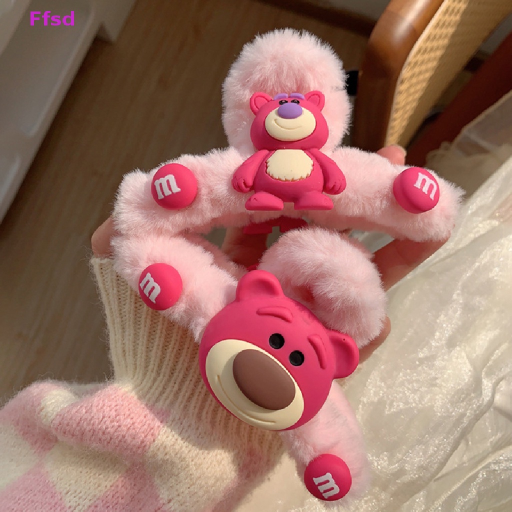 {Ffsd} Băng Đô Cài Tóc Hoạt Hình Gấu Dâu Tây Ba Chiều Dễ Thương Phụ Kiện Trang Điểm Mặt Cho Nữ * Bán Chạy