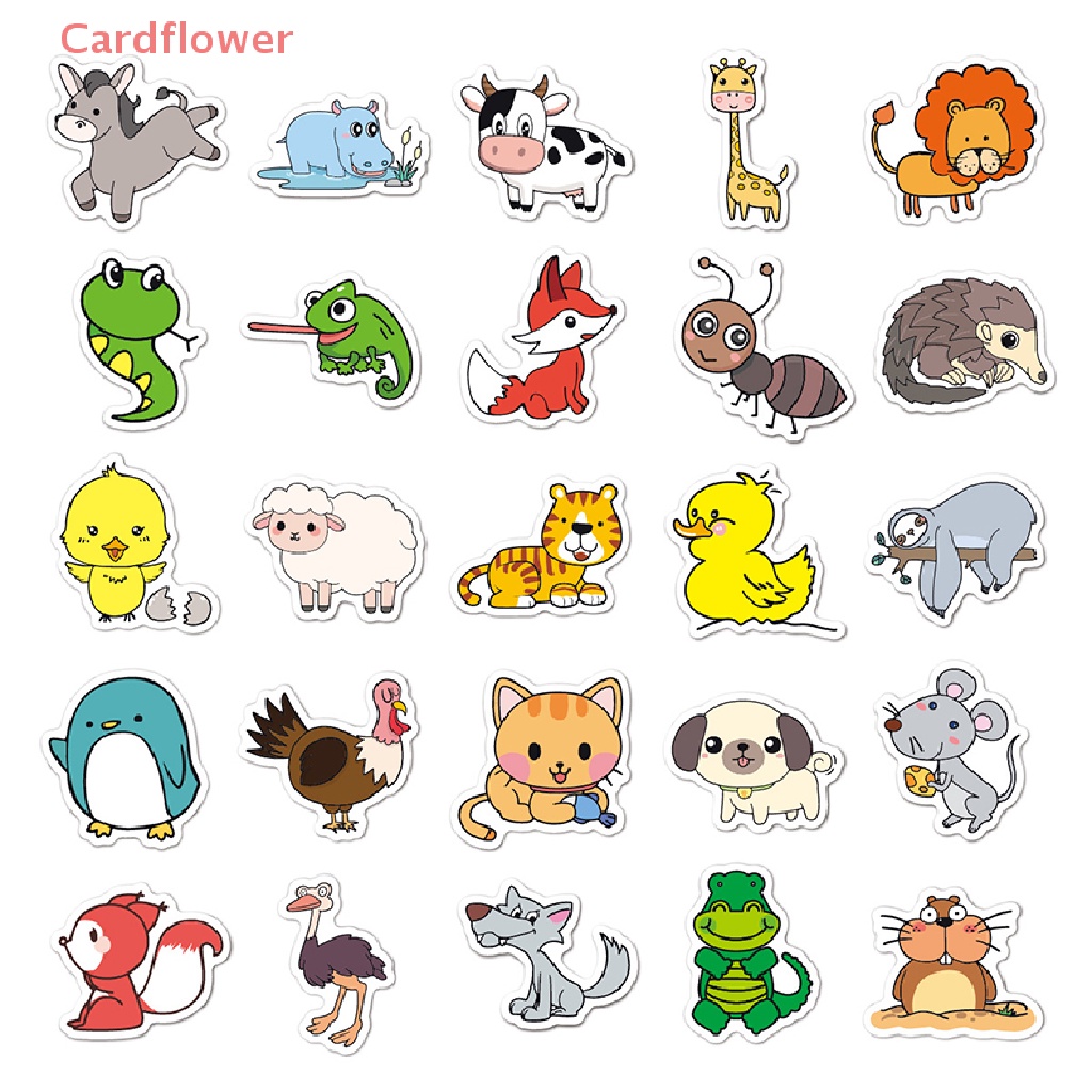 50 Sticker Dán Trang Trí Hình Động Vật Biển Cho Sổ Tay Xe Máy Mới