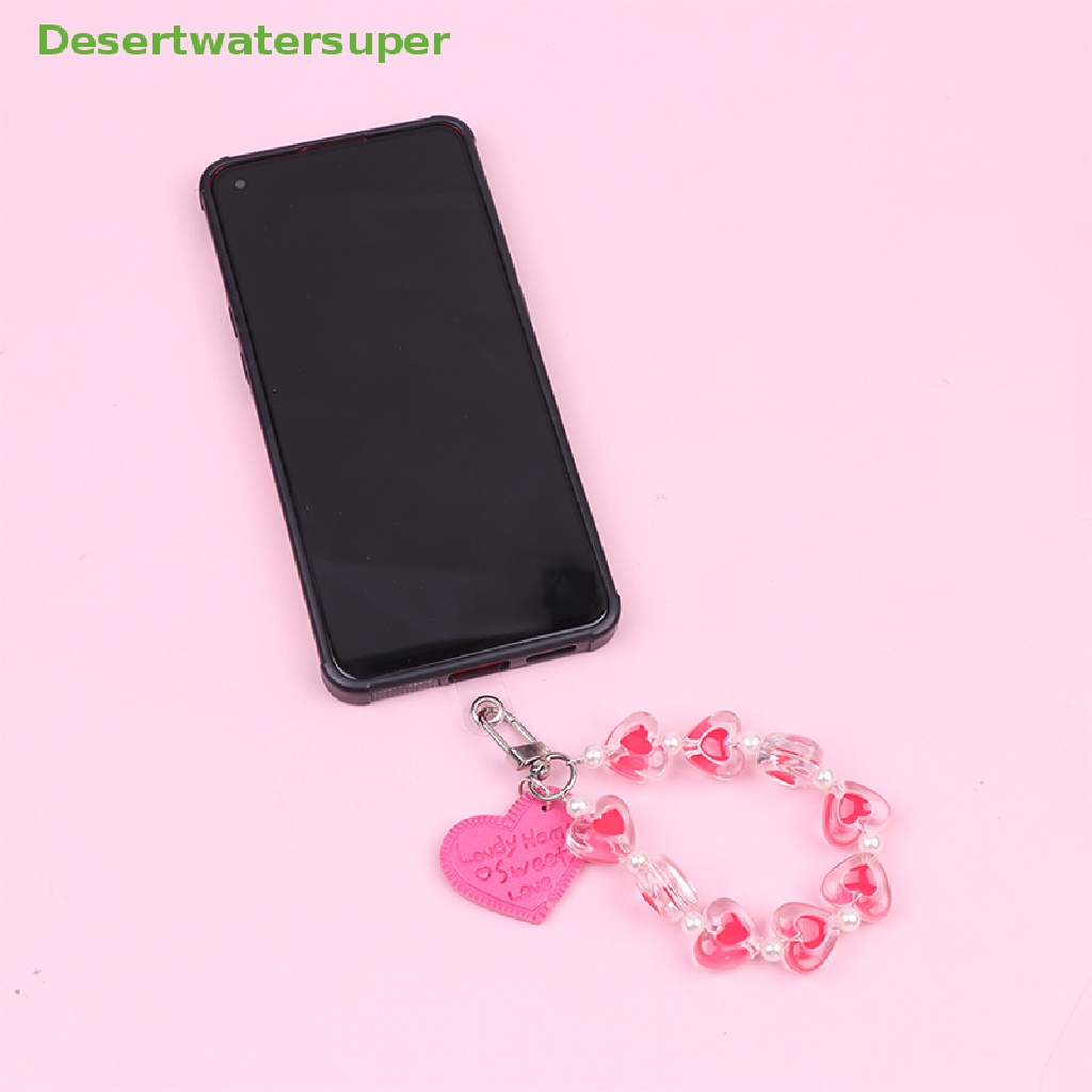 Vòng Đeo Tay Chống Thất Lạc Hình Trái Tim Pha Lê Cho Điện Thoại