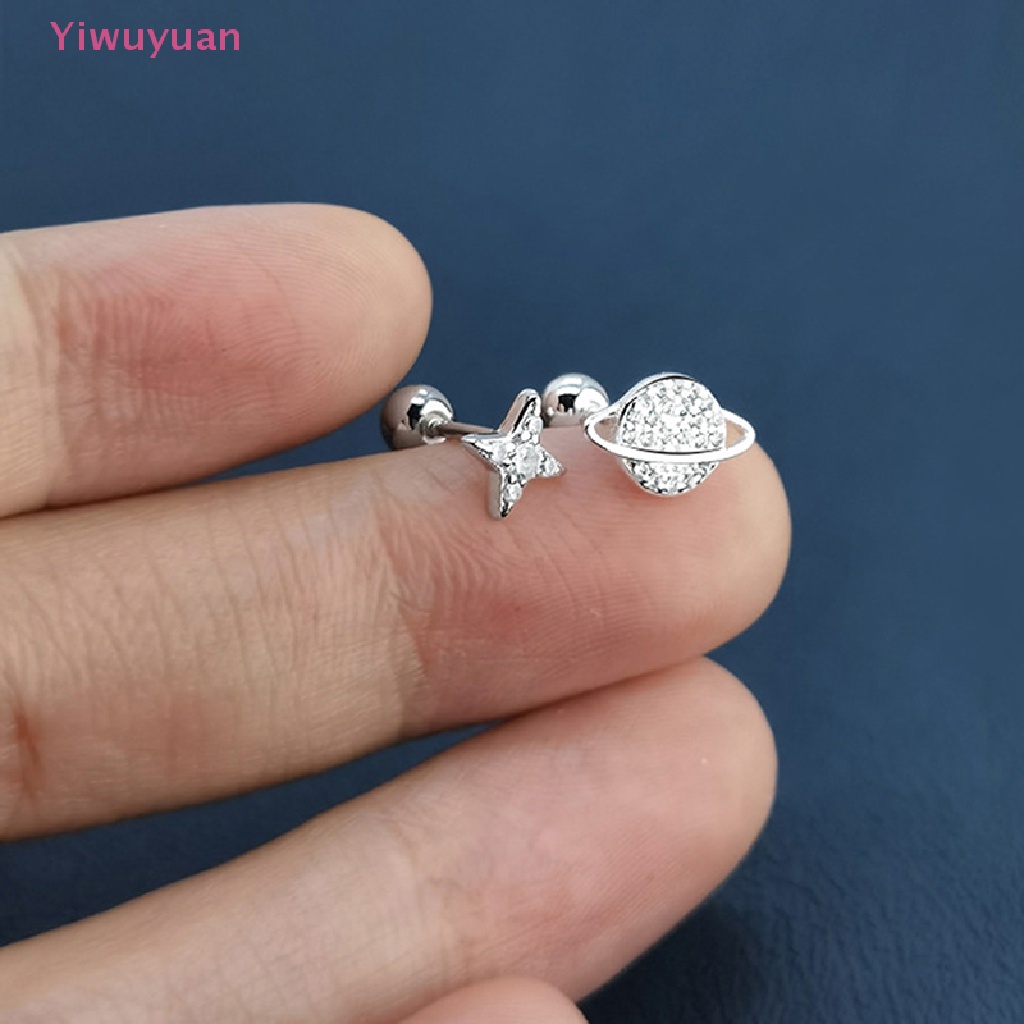 1 Đôi Khuyên Tai Nữ Đính Đá Zircon Hình Ngôi Sao Thời Trang Mới