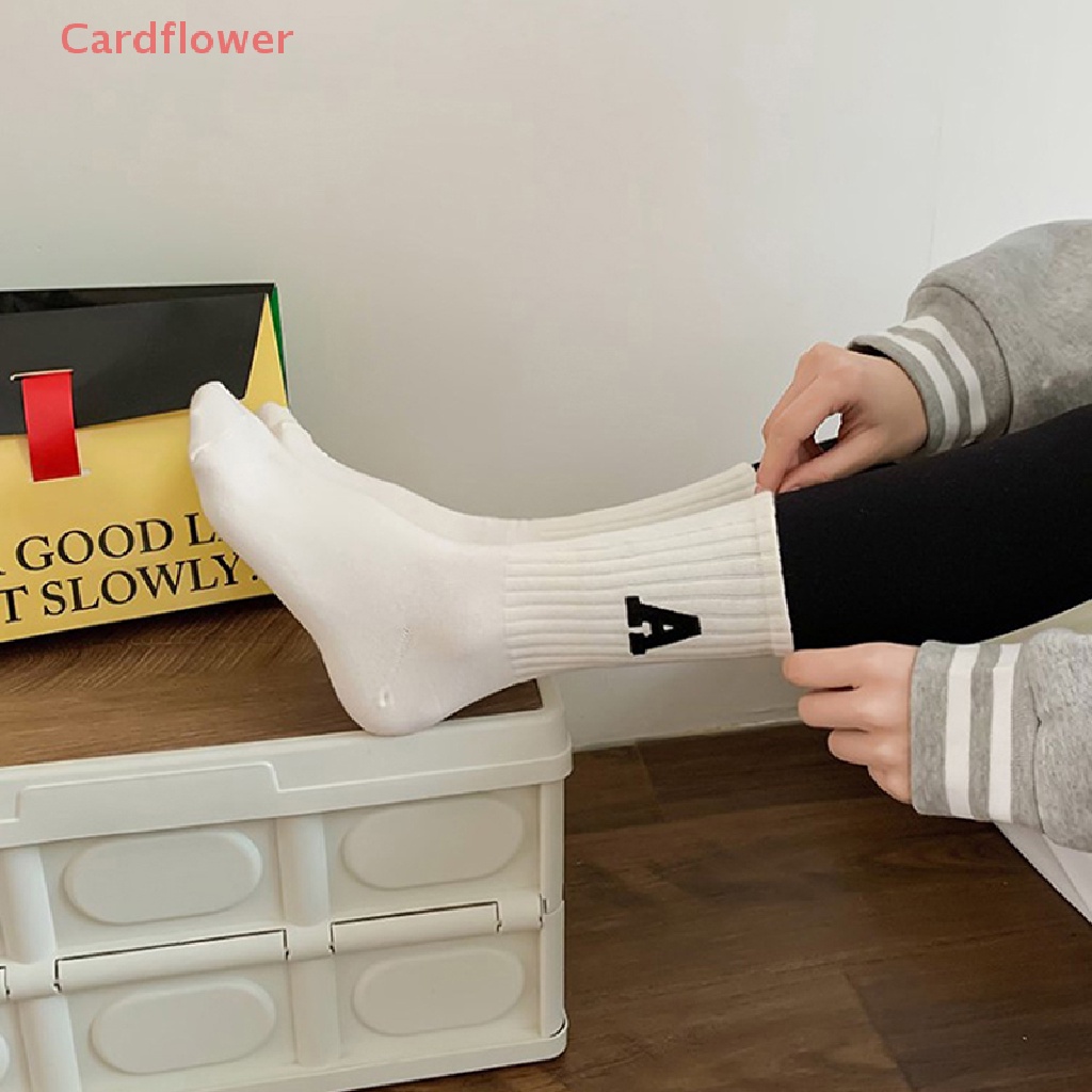 Vớ Cotton Dài Thêu Chữ Phong Cách Hàn Quốc Thời Trang Cho Nữ Mới