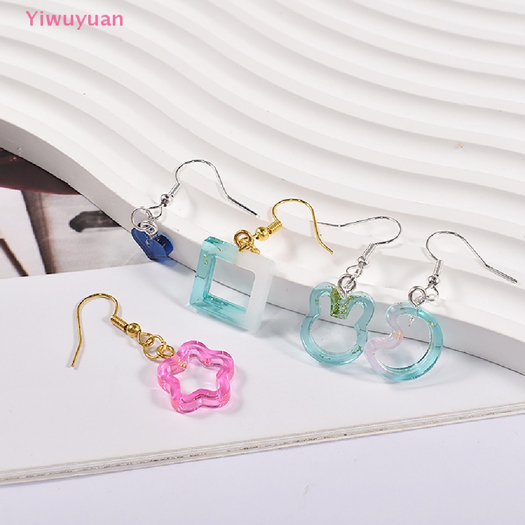 < Yiwuyuan > Khuôn Silicon Làm Mặt Dây Chuyền / Bông Tai DIY Hình Mặt Trăng / Ngôi Sao / Đầu Thỏ / Lắc Đầu