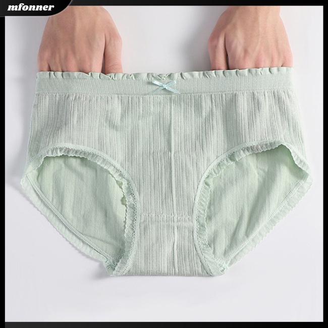 Set 4 Quần Lót Cotton Không Đường May Màu Sắc Thời Trang Cho Nữ