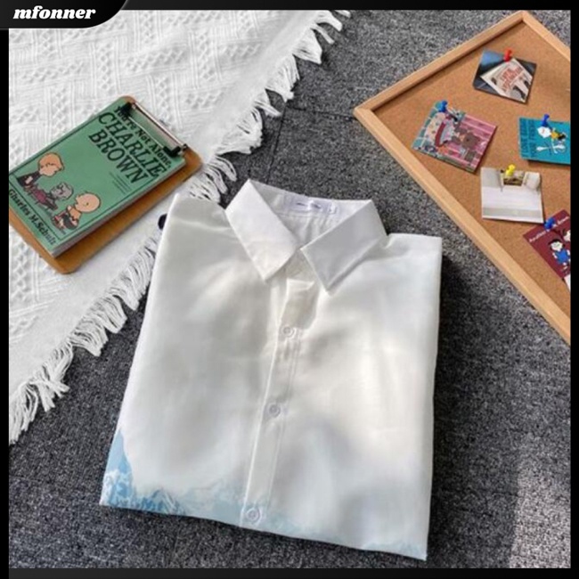 Áo Thun Nam Tay Ngắn Dáng Rộng In Hình Phong Cảnh Thời Trang Mùa Hè