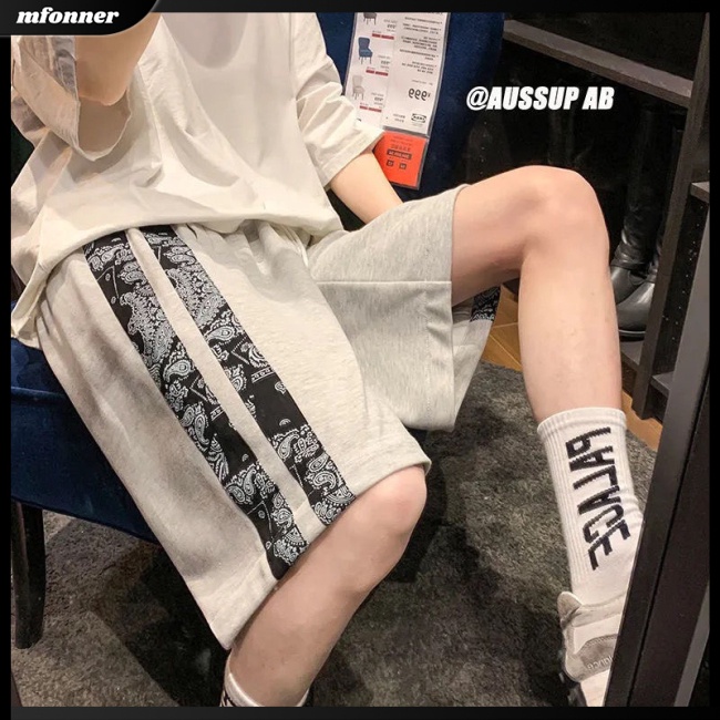 Quần Short Thể Thao Ống Rộng In Họa Tiết Thời Trang Mùa Hè Dành Cho Nam