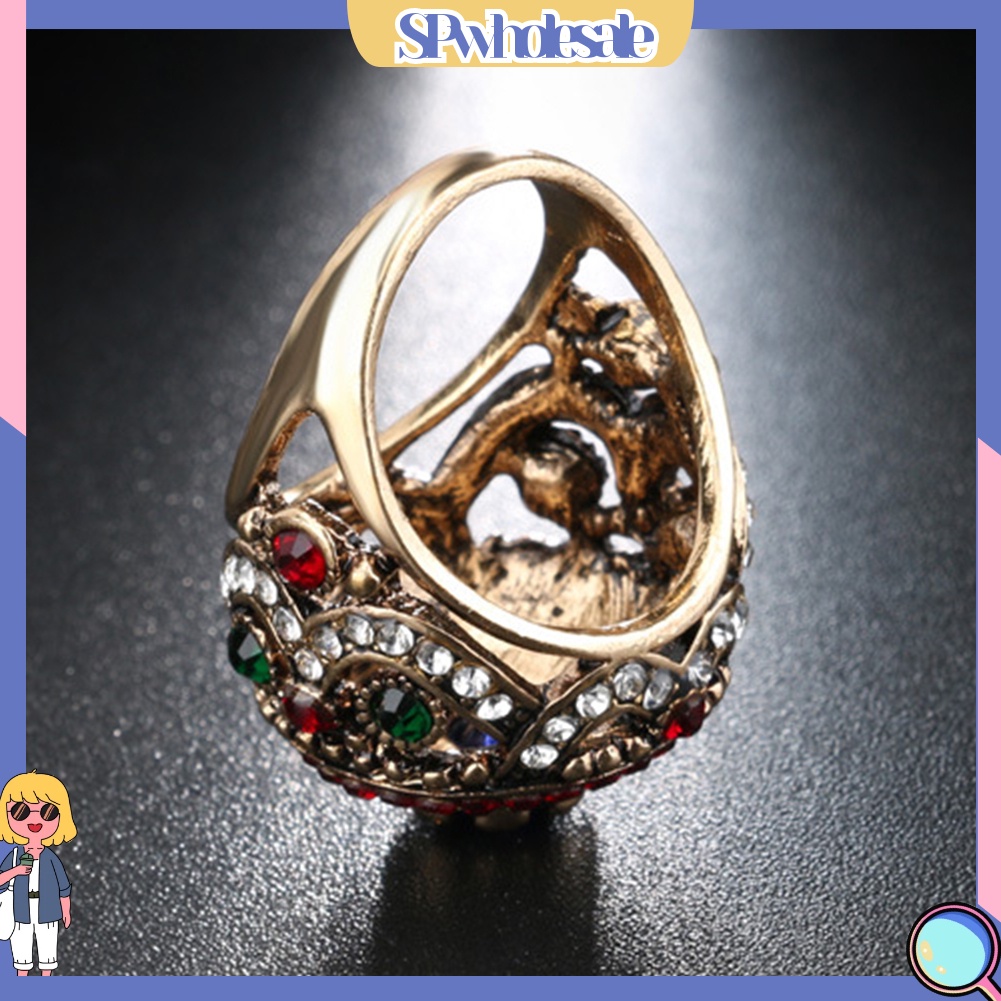 <SPwholesale> Nhẫn Tròn Đính Đá Nhiều Màu Sang Trọng