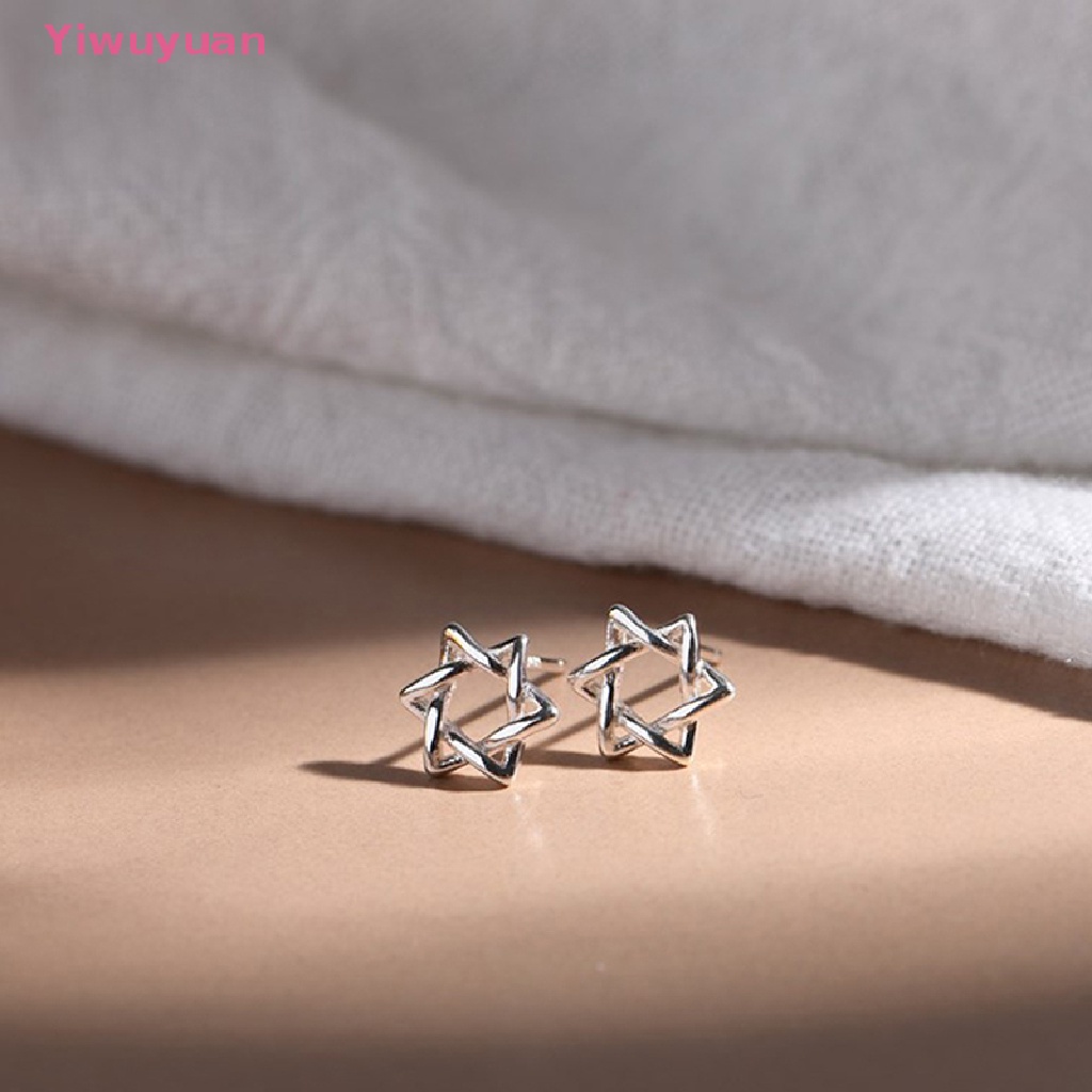 Khuyên Tai Bạc Mini Hình Trăng Sao Dễ Thương Thời Trang Cho Nữ