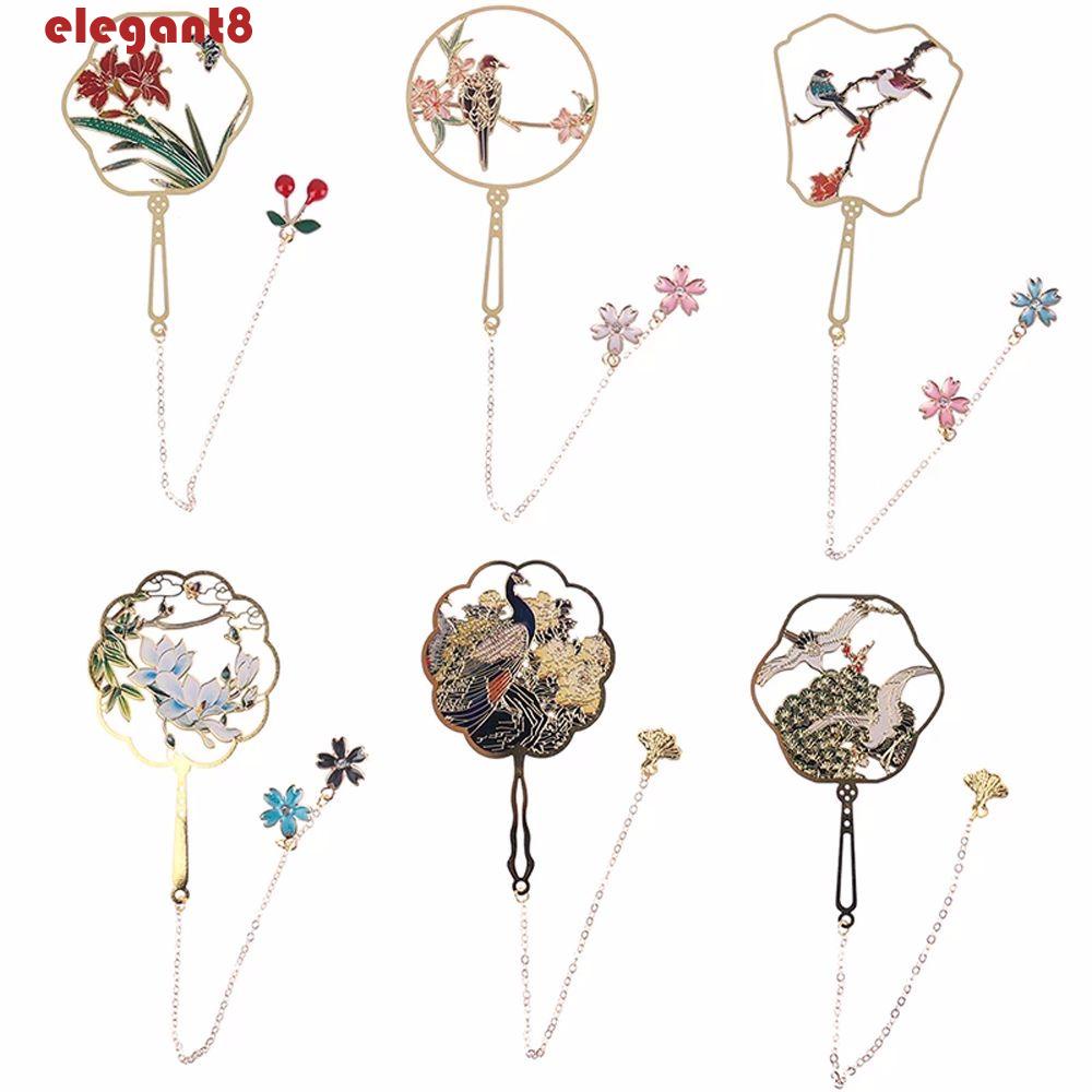 Thẻ Đánh Dấu Trang Sách Bằng Đồng Thau Phối Tua Rua Màu Sắc Cổ Điển Sang Trọng