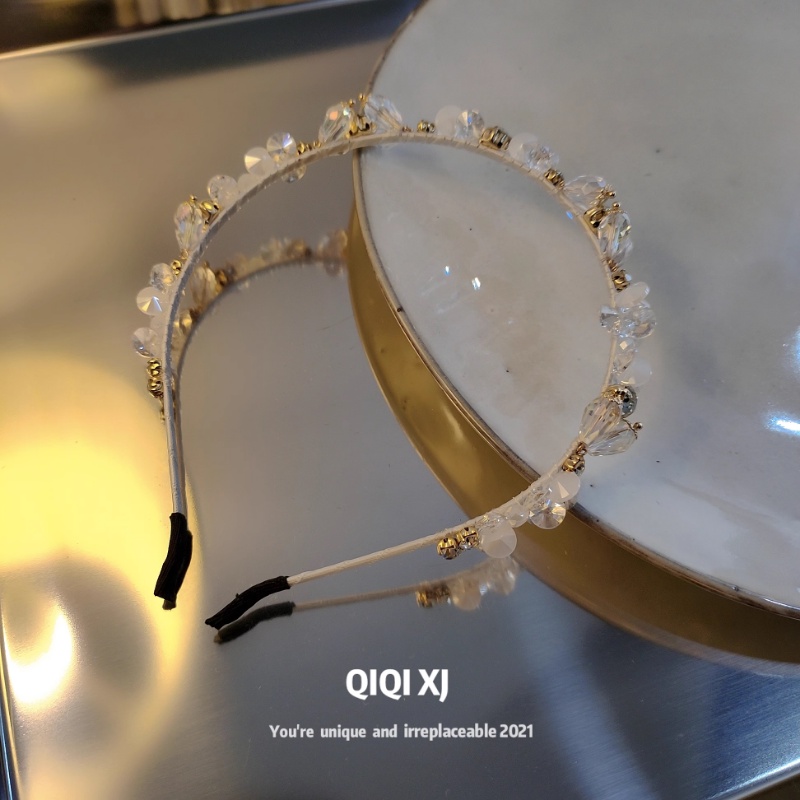 Kẹp Tóc Đính Đá Pha Lê Phong Cách Retro Hàn Quốc Cho Nữ