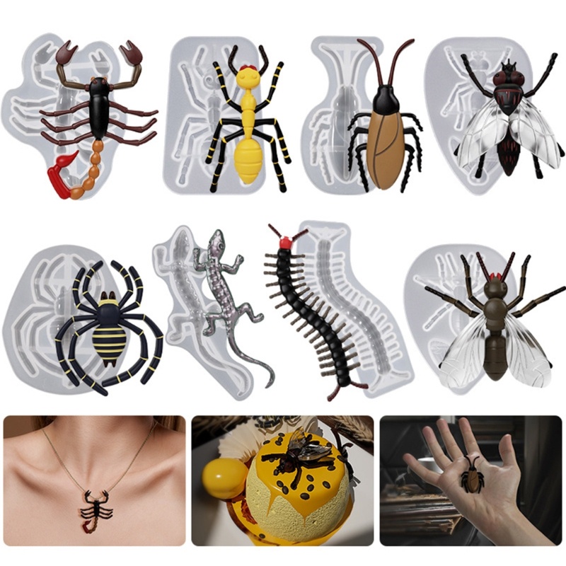 Khuôn Silicone Làm Mặt Dây Chuyền 3d Hình Land-Animal DIY