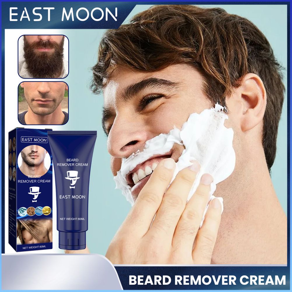 ⚡⚡COD EAST MOON Kem Tẩy Lông Cho Nam Kem Làm Rụng Lông An Toàn Không Gây Kích Ứng Làm Sạch Nhẹ Nhàng 60Ml Cho Râu Cơ Thể Lông Ngực Nách Chăm Sóc Cơ Thể Mặt