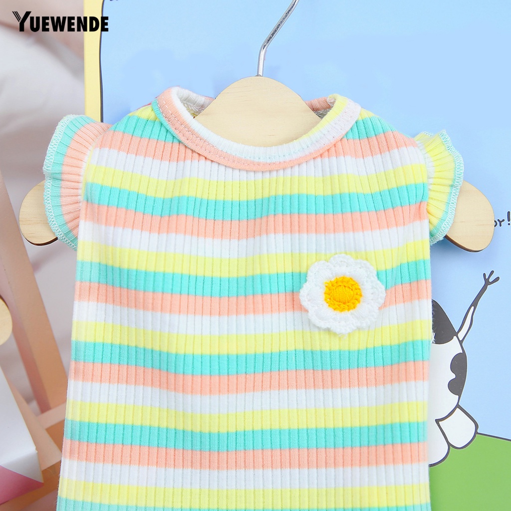 Yue.z Đầm Sát Nách Kẻ Sọc Thoáng Khí Mặc Hàng Ngày Cho Thú Cưng Edge