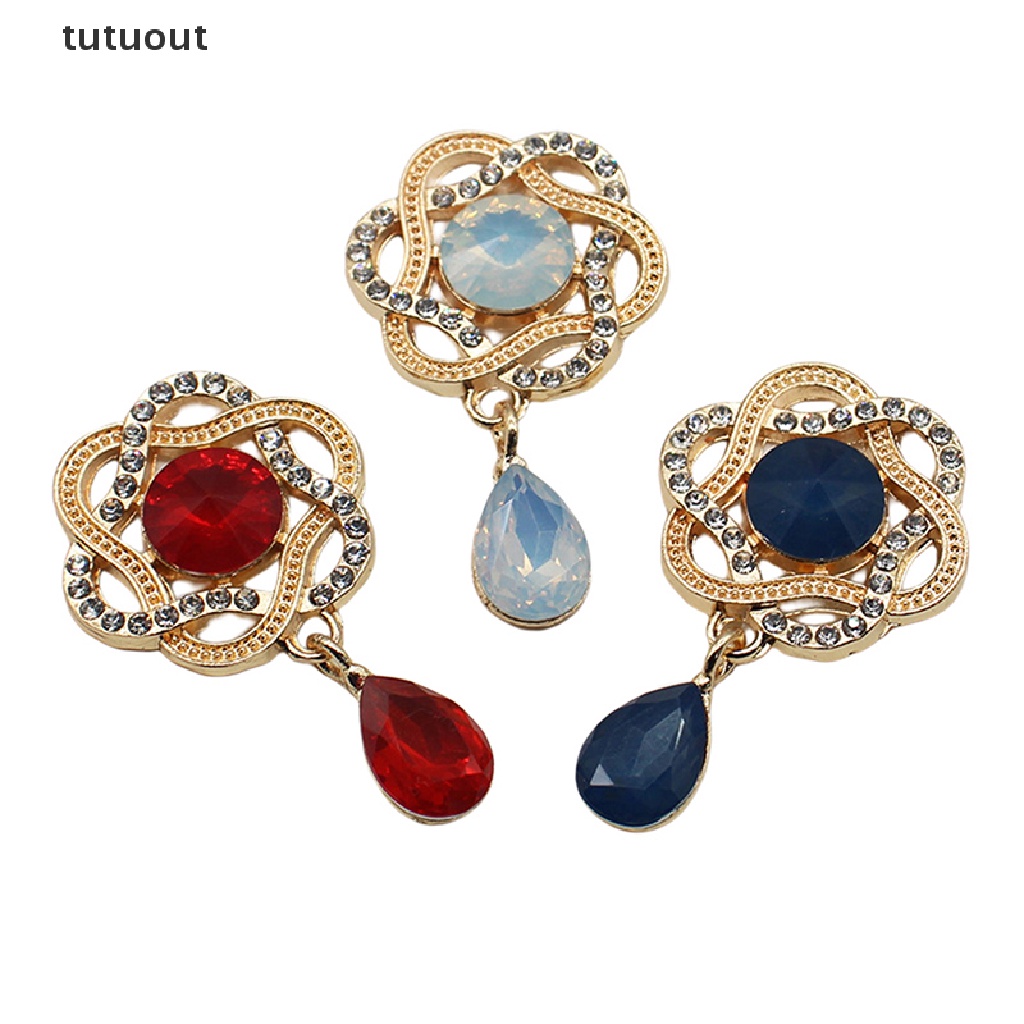 1 Trâm Cài Áo Hình Bông Hoa Bằng Acrylic Mạ Vàng DIY Dành Cho Nữ