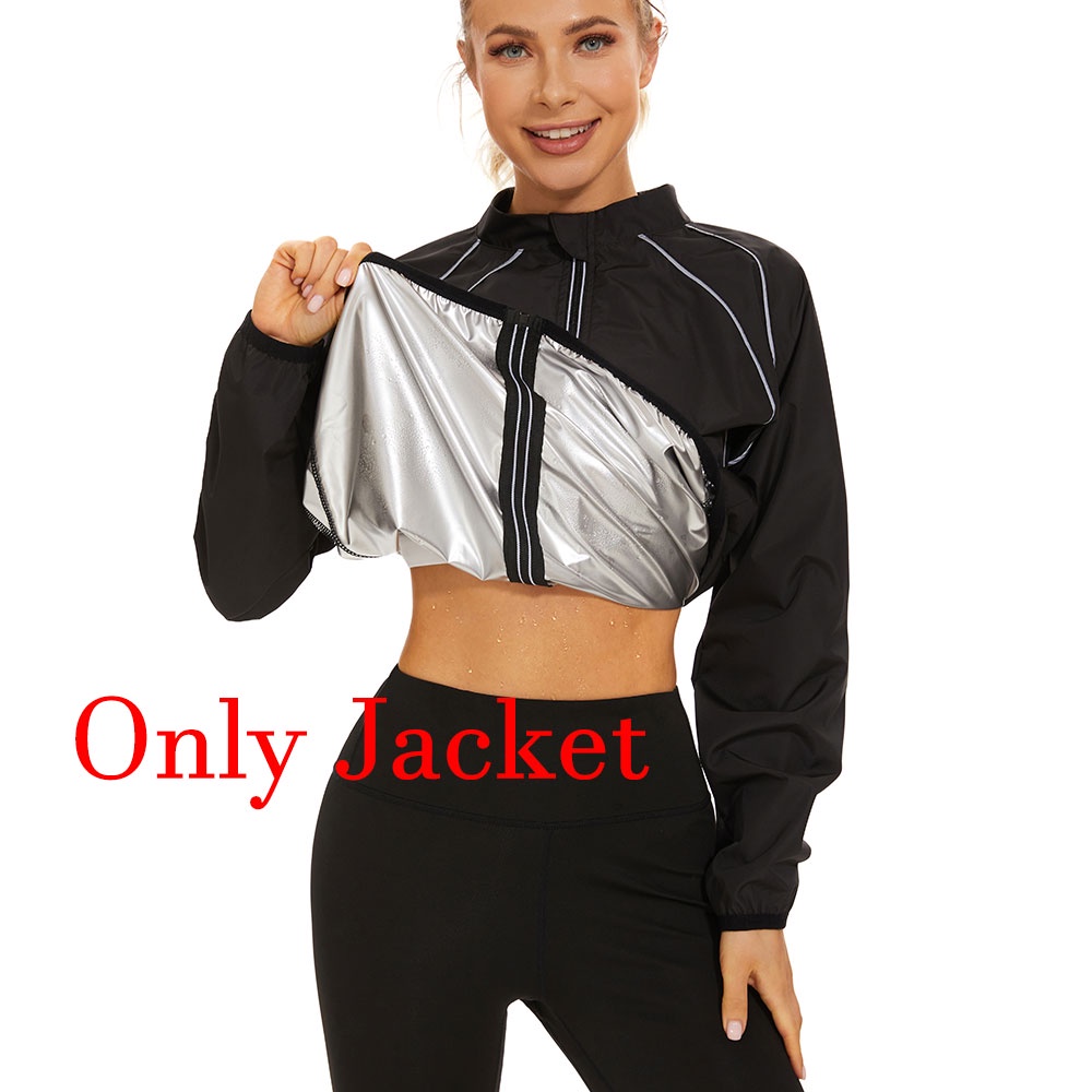 Lady Xông Hơi Áo Khoác Tập Thể Dục Yoga Chạy Bộ Giảm Cân Đốt Cháy Mỡ Thừa Cho Nữ by LAZAWG