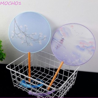 Mocho1 Quạt Cầm Tay Cổ Điển Phong Cách Trung Hoa Với Tay Cầm Bằng Gỗ Trang Trí Nhà Cửa / Làm Đạo