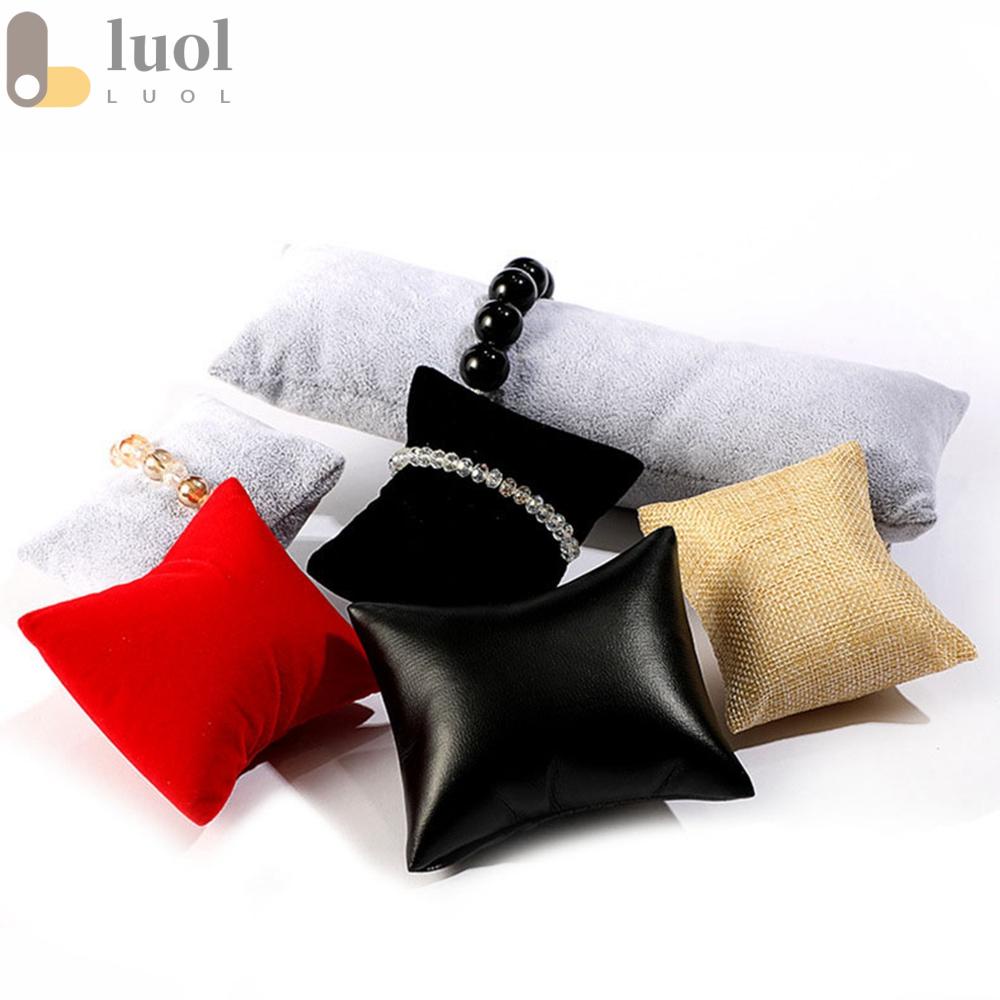 Set 5 Gối Trưng Bày Đồng Hồ / Vòng Đeo Tay / Lắc Chân Bằng Da PU Lót Nhung
