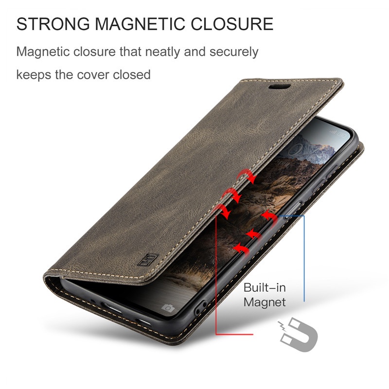 Ốp Điện Thoại Da Kiểu Ví Lật Có Đế Cho Redmi Note 12 11 10 9 8 Pro 11s 10s 9s Xiaomi 13 Pro Lite