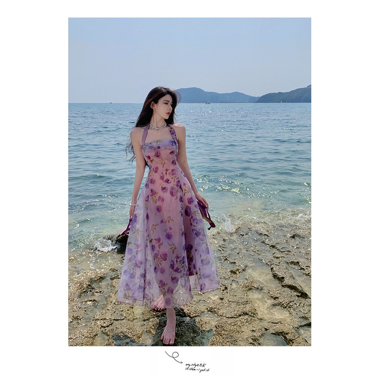 Hàng Mới Về Đầm Hai Dây Mùa Hè 2023 Phong Cách Pháp Thanh Lịch Cho Nữ