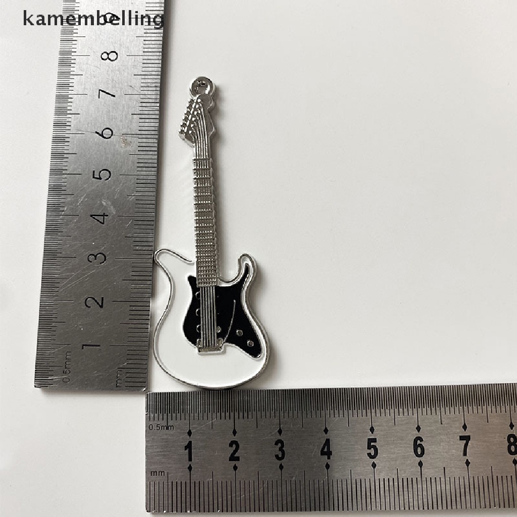 Kamembelling Kẹp Tóc Hình Đàn Guitar Màu Trắng Đen Y2K Phong Cách Lolita