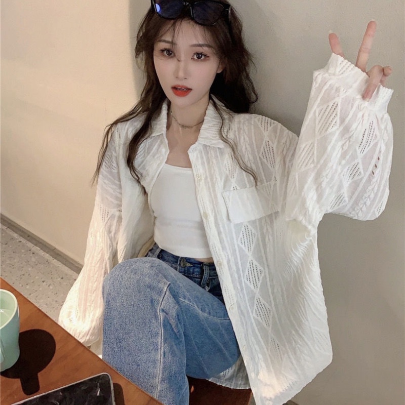 COZOK Áo Sơ Mi Dài Tay Họa Tiết Hoa Thời Trang Cho Nữ