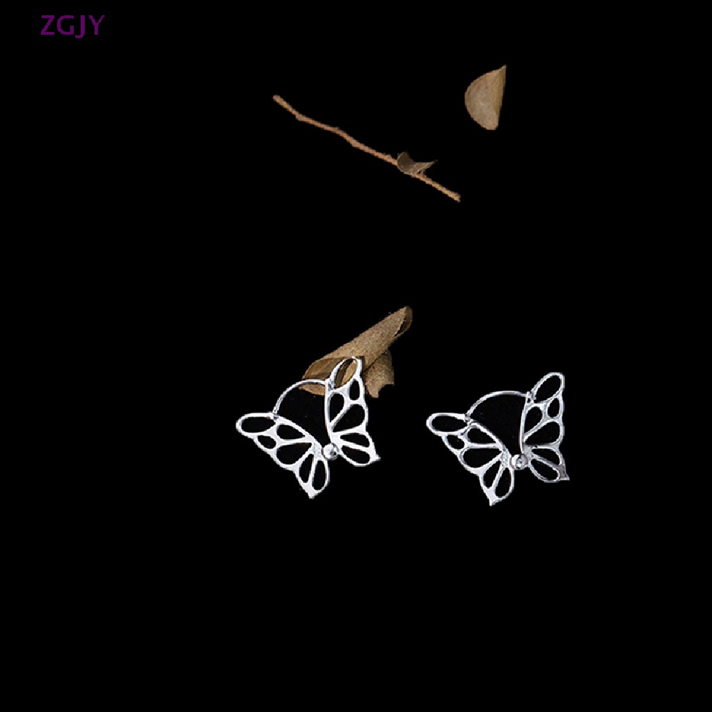 Bông Tai Mạ Bạc Hình Cánh Bướm Đơn Giản Ngọt Ngào Cao Cấp Thời Trang Cho Nữ Mới