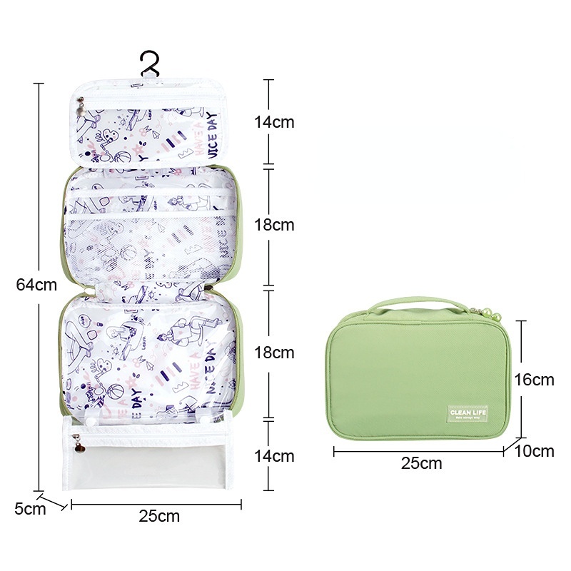 Túi Đựng Mỹ Phẩm Đa Năng Chống Thấm Nước Có Móc Treo Tiện Dụng Khi Đi Du Lịch