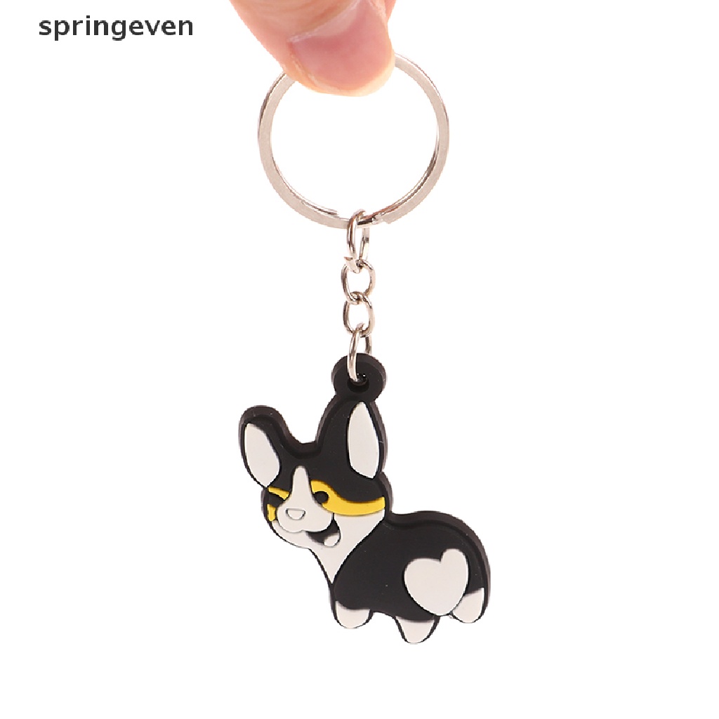 Set 5 Móc Chìa Khóa Bằng Nhựa PVC Hình Động Vật Hoạt Hình Dễ Thương