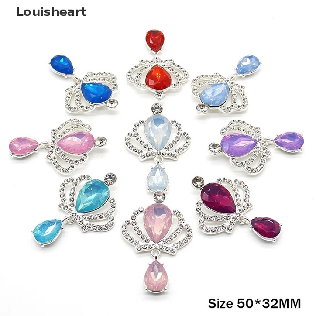 1 Mặt Dây Chuyền Bạc Hình Vương Miện Đính Đá DIY Louisheart TFG