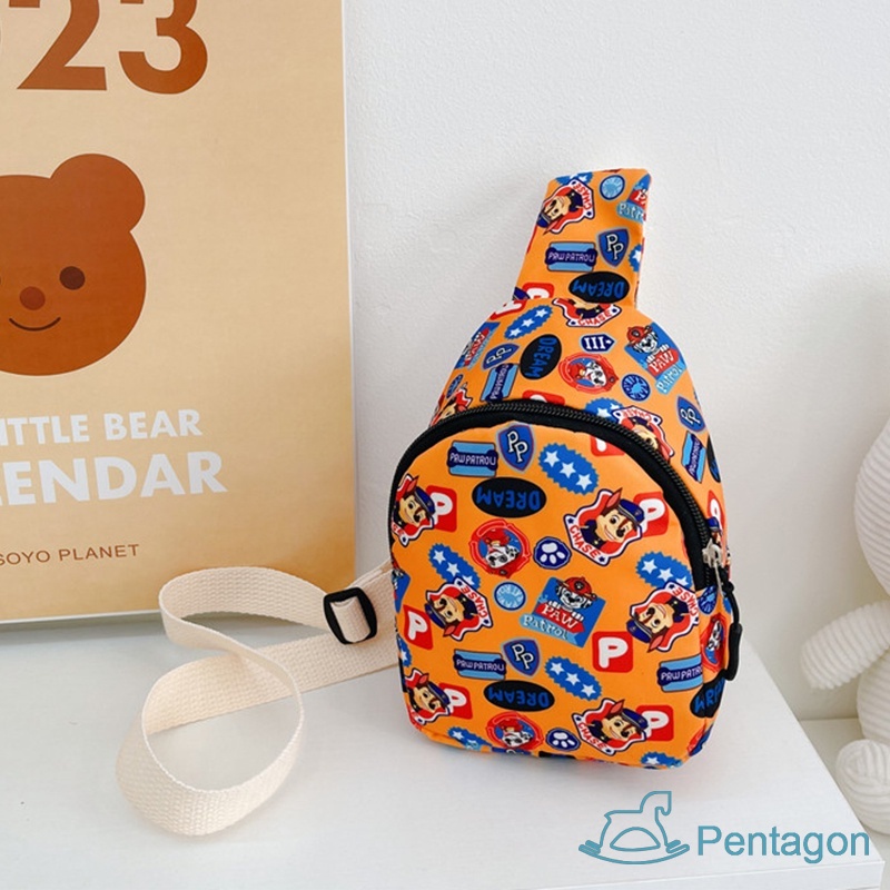 Túi Đeo Chéo Ngực Siêu Nhẹ In Họa Tiết Hoạt Hình Dễ Thương Phong Cách Hàn Quốc Cho Bé