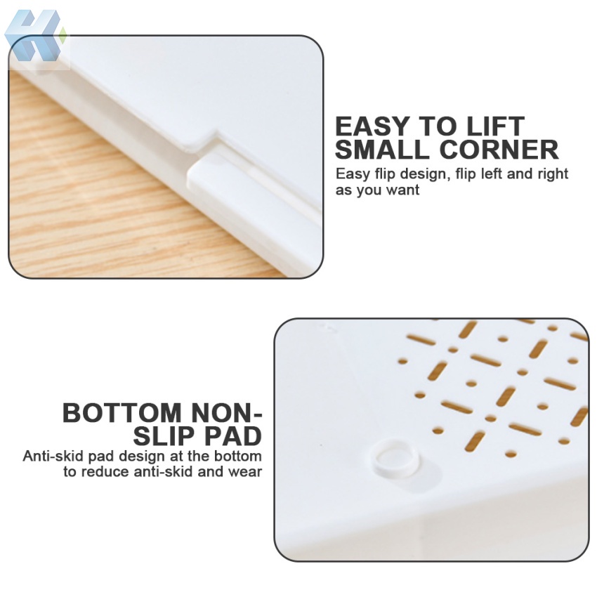 Thớt Nhựa Hình Chữ Nhật Kèm Vỏ Sò Đa Năng Tiện Dụng Cho Nhà Bếp